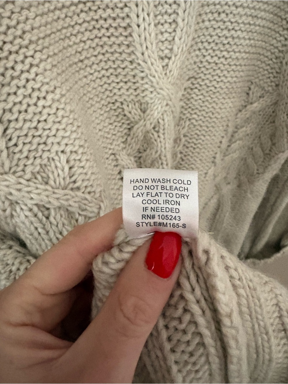 bobeau Cream Cable Knit Cowl Neck Sweater Sz M - Picture 4 of 5